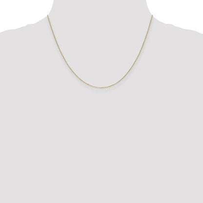 14K Gelbgold.8mm Diamantiert Ankerkette mit Federring Verschluss Halskette