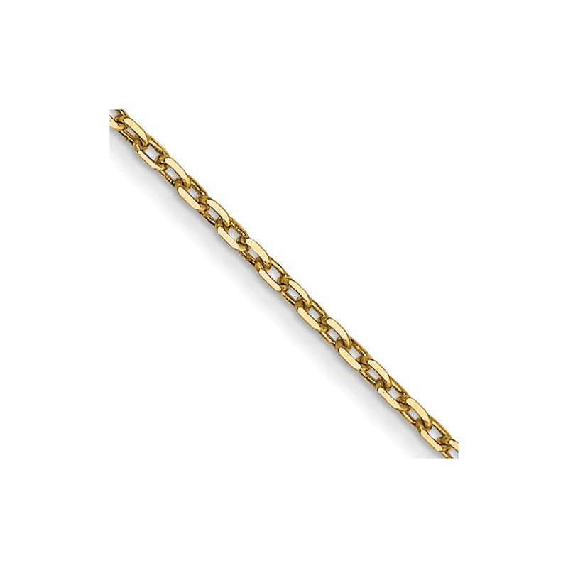 14K Gelbgold.8mm Diamantiert Ankerkette mit Federring Verschluss Kette Kinder Halskette