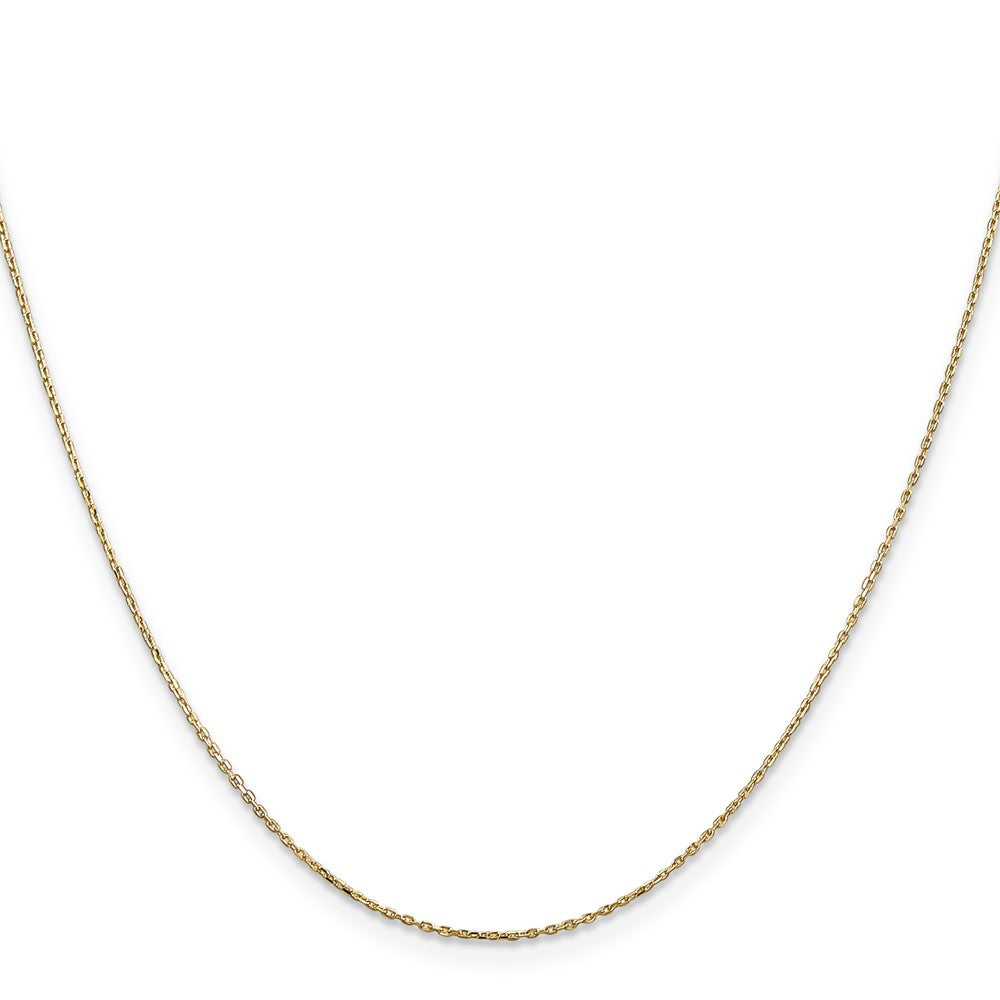 14K Gelbgold.8mm Diamantiert Ankerkette mit Karabinerverschluss Halskette