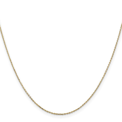 14K Gelbgold.8mm Diamantiert Ankerkette mit Karabinerverschluss Halskette