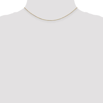 14K Gelbgold.8mm Diamantiert Ankerkette mit Karabinerverschluss Kette Kinder Halskette