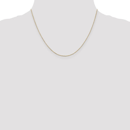 14K Gelbgold.8mm Diamantiert Ankerkette mit Karabinerverschluss Halskette
