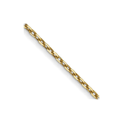 14K Gelbgold.8mm Diamantiert Ankerkette mit Federring Verschluss Halskette
