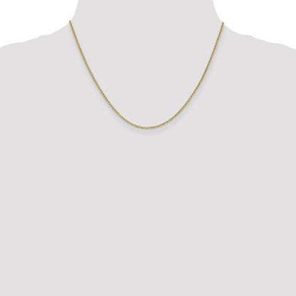 14K Gelbgold 1.5mm Leicht Flach Anker Glieder mit Karabinerverschluss Anhänger Halskette