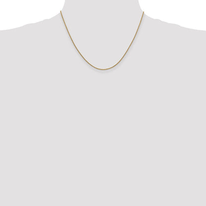 14K Gelbgold 1.4mm Rund Offen Glieder Ankerkette mit Karabinerverschluss Halskette