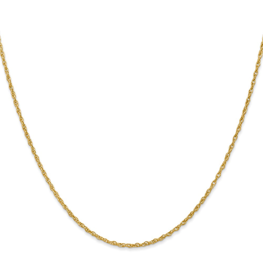 14K Gelbgold 1.3 Schwer Baby Kordel mit Karabinerverschluss Halskette