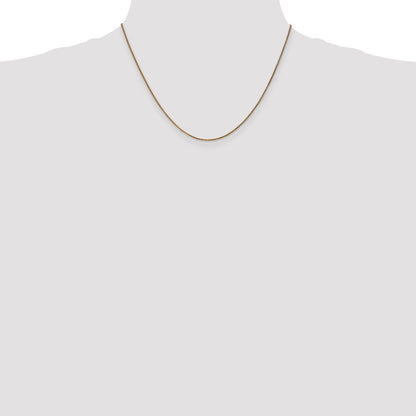 14K Gelbgold 1.25mm Diamantiert Ährenkette mit Karabinerverschluss Halskette