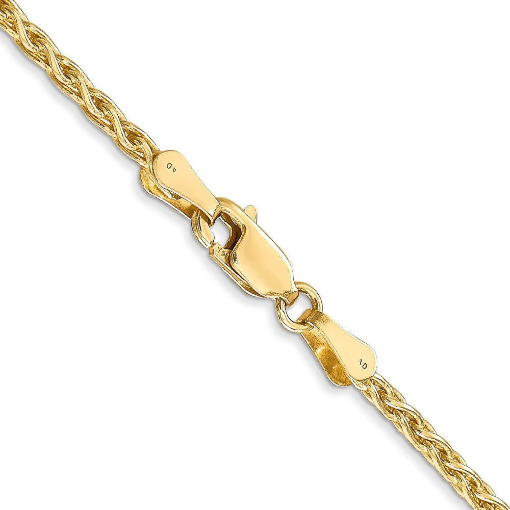 14K Gelbgold 2.25mm Parisian Weizen mit Karabinerverschluss Halskette