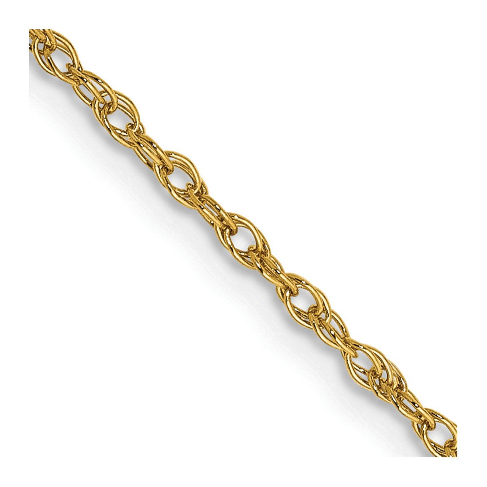 14K Gelbgold 1.3 Schwer Baby Kordel mit Karabinerverschluss Halskette