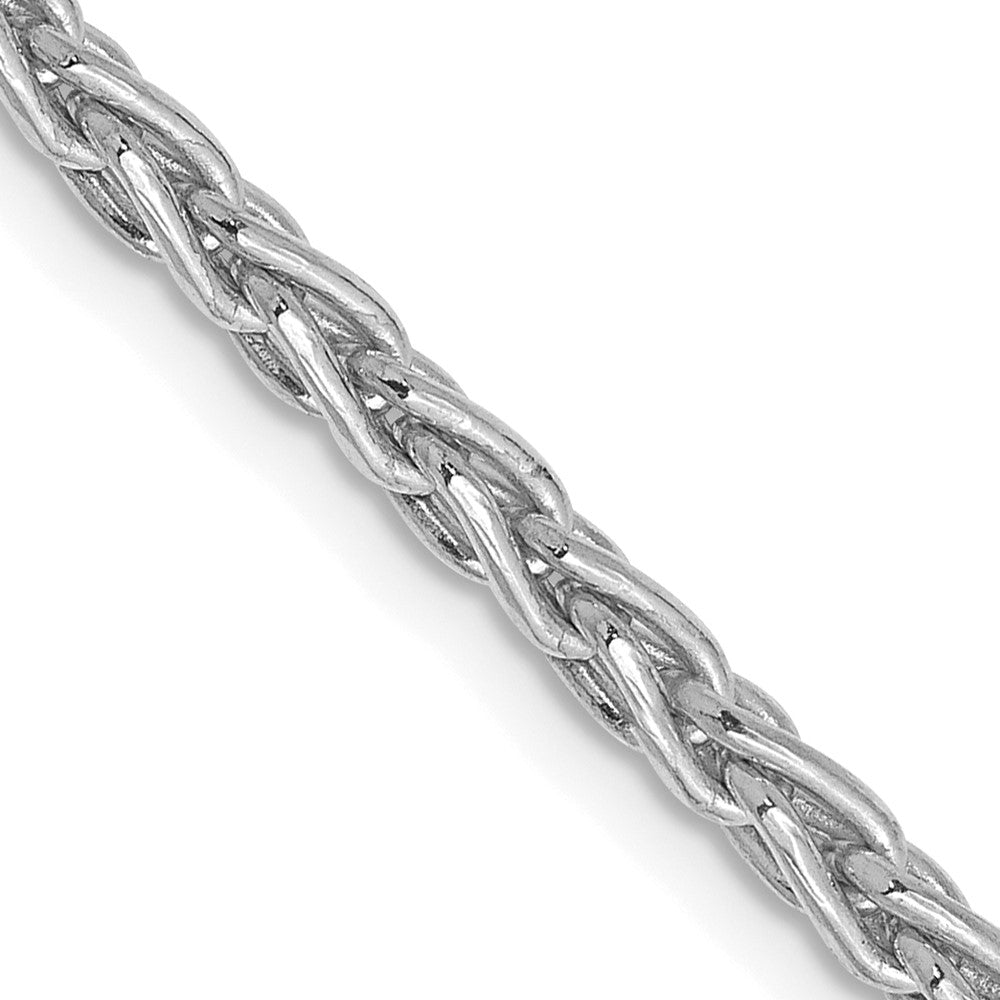 14K Weißgold 4mm Parisian Weizen mit Karabinerverschluss Halskette