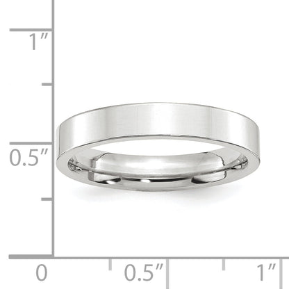 Platin 4mm Poliert Flach Ehering