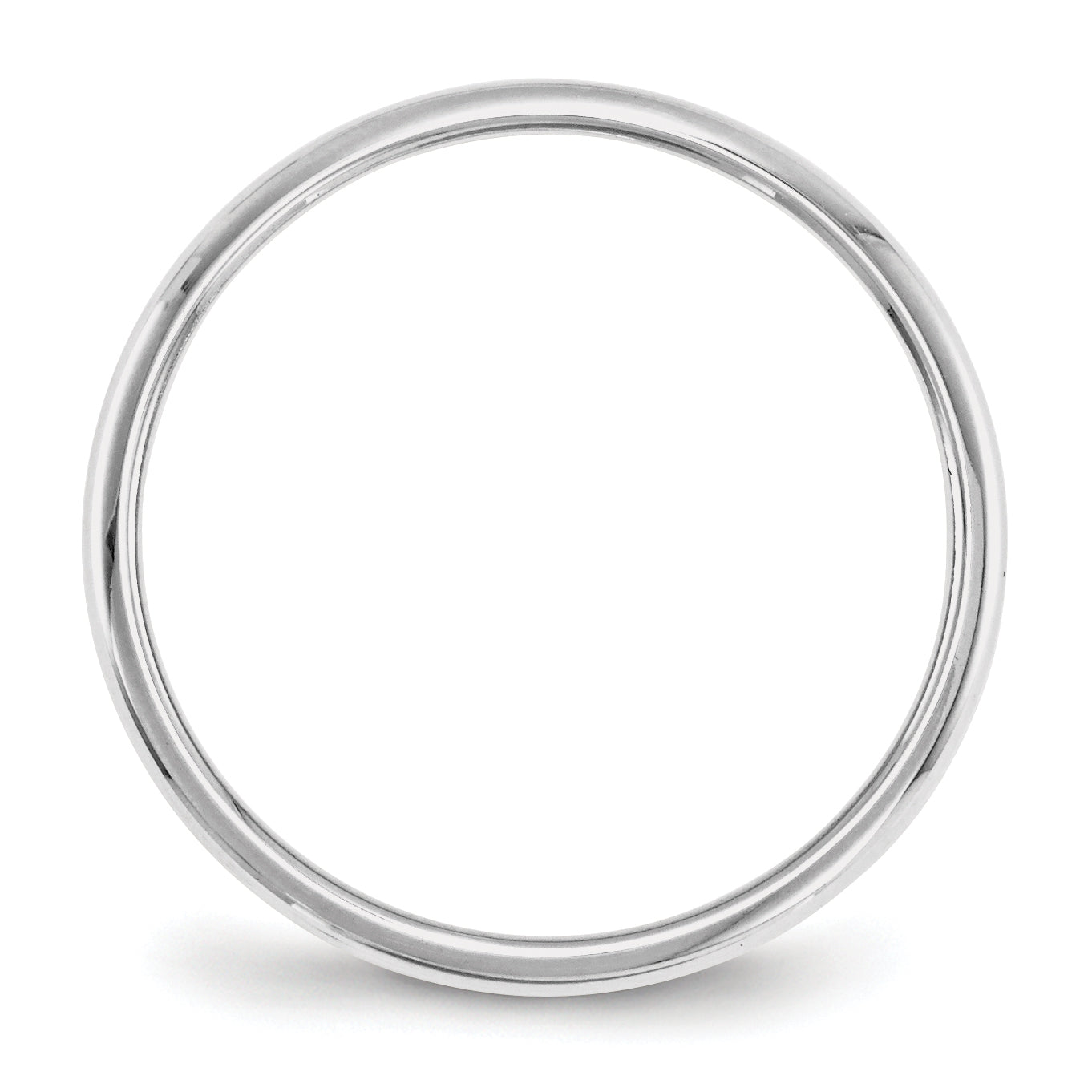 Platin 2mm Halb Rund Ehering