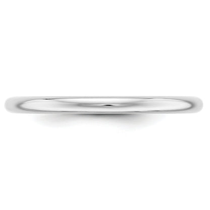 Platin 2mm Halb Rund Ehering
