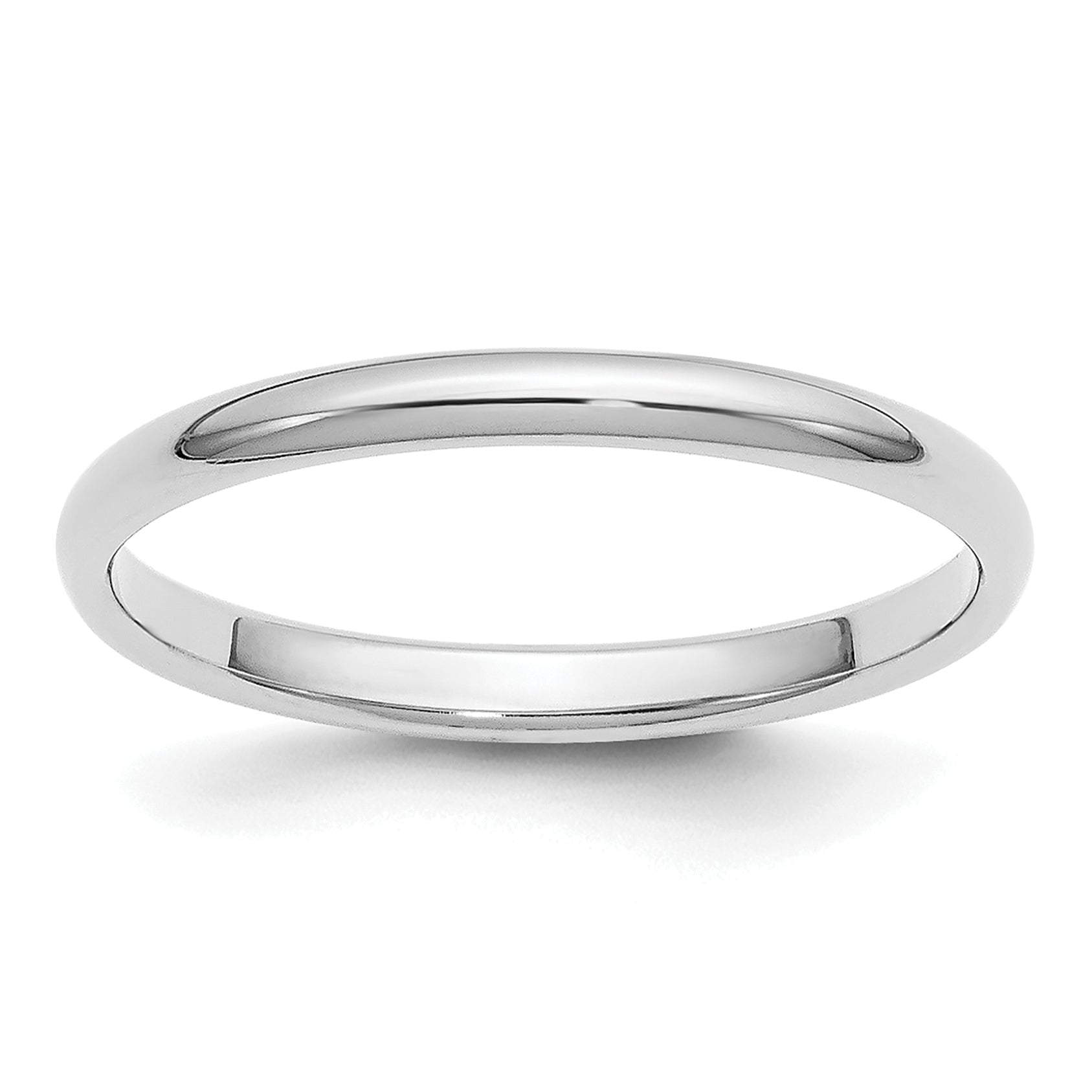 Platin 2mm Halb Rund Ehering