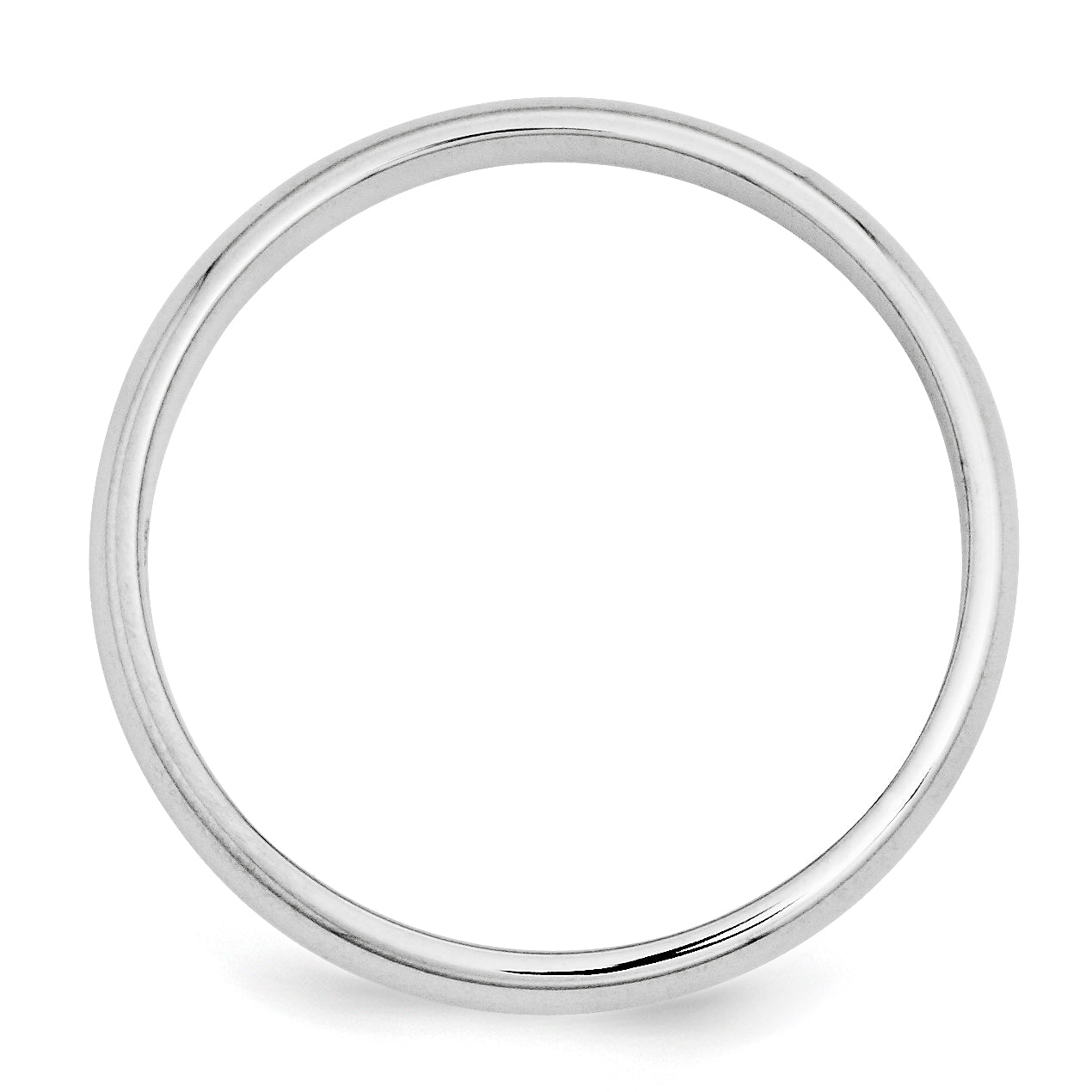 Platin 3mm Halb Rund Ehering