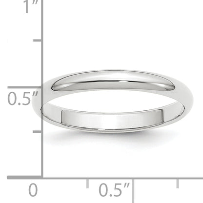 Platin 3mm Halb Rund Ehering