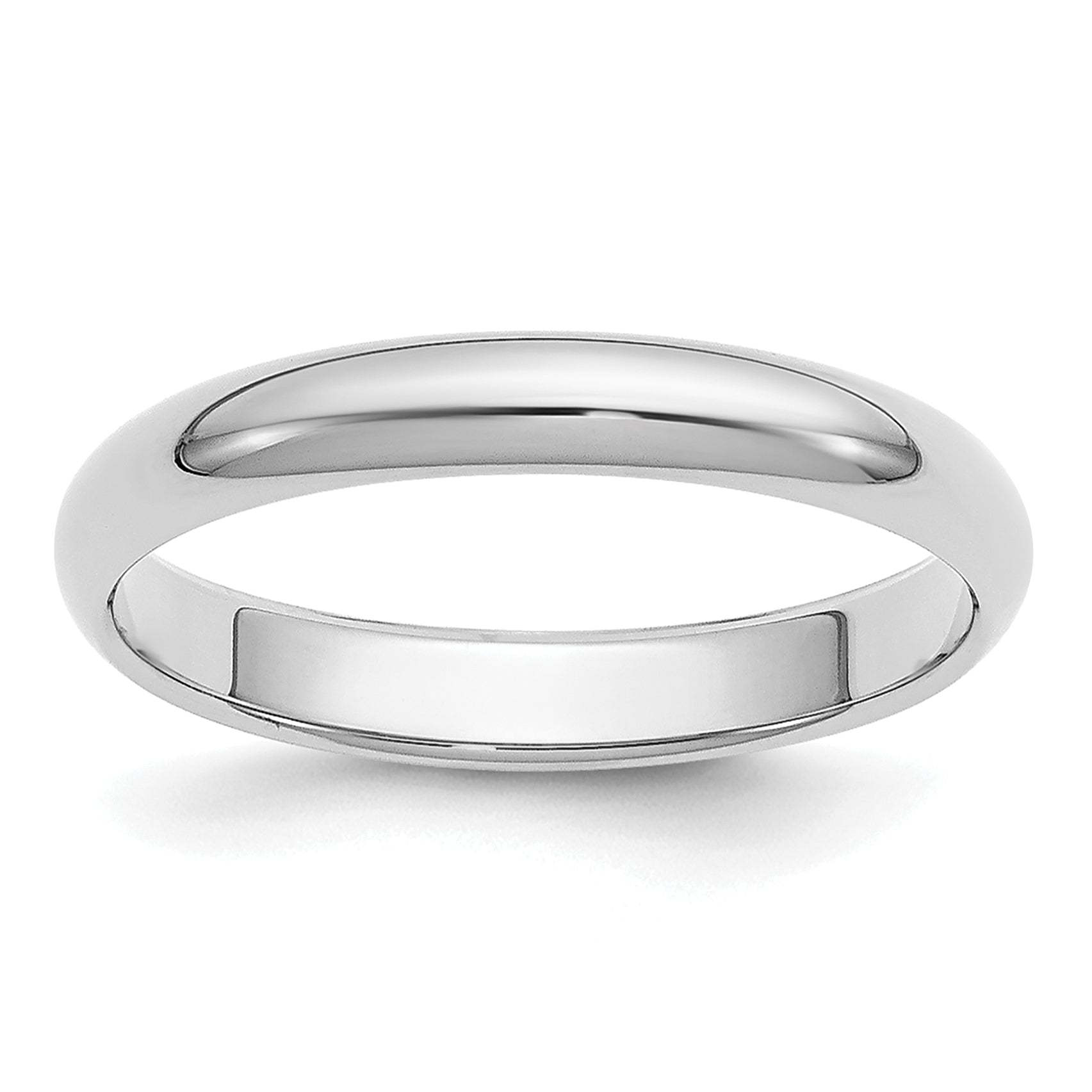 Platin 3mm Halb Rund Ehering