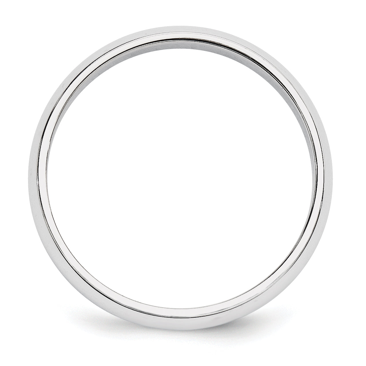 Platin 5mm Halb Rund Ehering