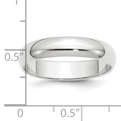 Platin 5mm Halb Rund Ehering