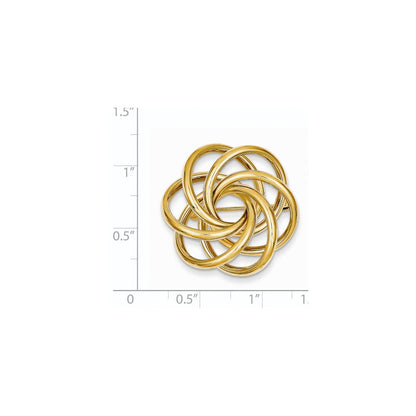 14K Gelbgold Kreis Brosche