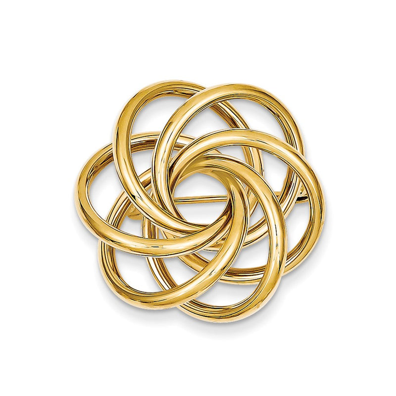 14K Gelbgold Kreis Brosche