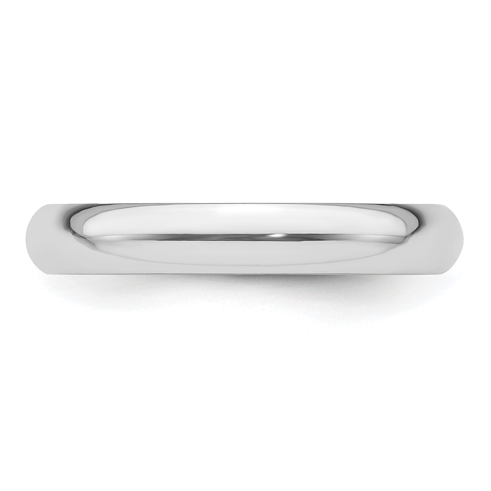 Platin 3mm Halb Rund Featherweight Ehering