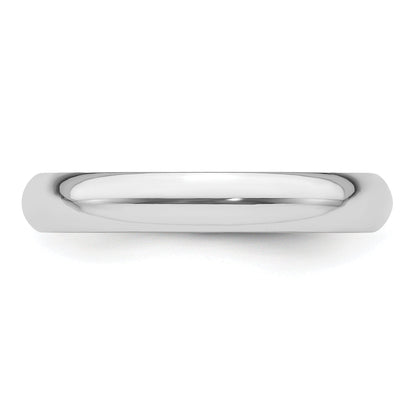 Platin 3mm Halb Rund Featherweight Ehering