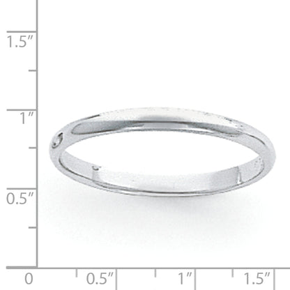 Platin 3mm Halb Rund Featherweight Ehering