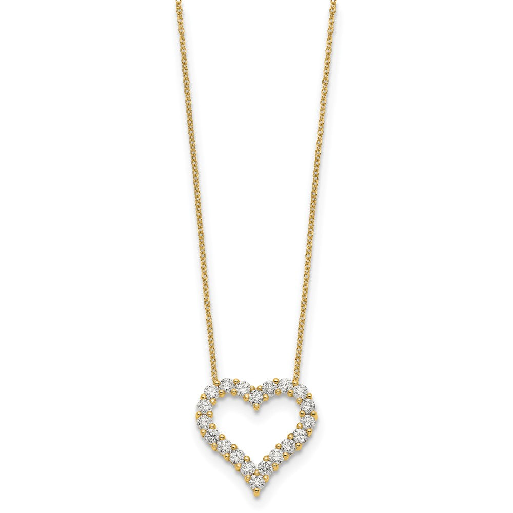 18 Zoll Halskette mit Herzanhänger aus 14K Gelbgold