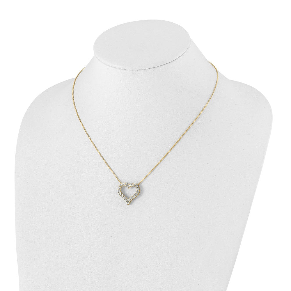 18 Zoll Halskette mit Herzanhänger aus 14K Gelbgold