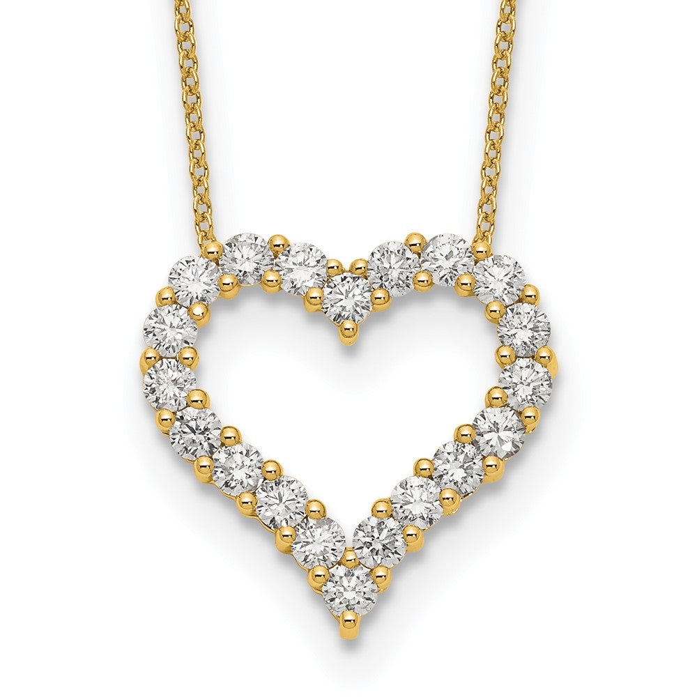18 Zoll Halskette mit Herzanhänger aus 14K Gelbgold