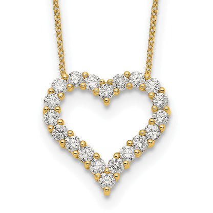 18 Zoll Halskette mit Herzanhänger aus 14K Gelbgold