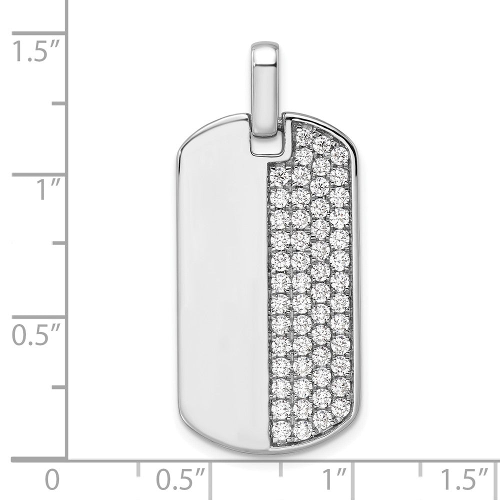 14K Weißgold True Origin Herren 1 Karat Im Labor Gezüchtet Diamant Vs D E F Erkennungsmarke Anhänger