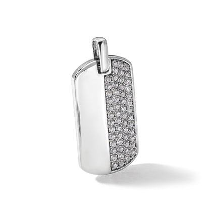 14K Weißgold True Origin Herren 1 Karat Im Labor Gezüchtet Diamant Vs D E F Erkennungsmarke Anhänger