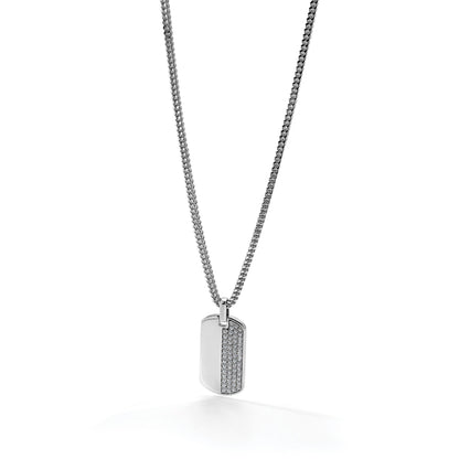 14K Weißgold True Origin Herren 1 Karat Im Labor Gezüchtet Diamant Vs D E F Erkennungsmarke Anhänger