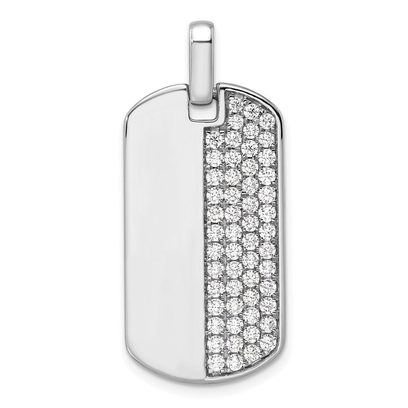 14K Weißgold True Origin Herren 1 Karat Im Labor Gezüchtet Diamant Vs D E F Erkennungsmarke Anhänger
