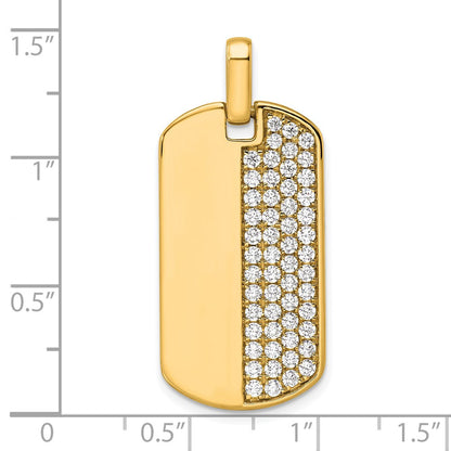 14K Gelbgold True Origin Herren 1 Karat Im Labor Gezüchtet Diamant Vs D E F Erkennungsmarke Anhänger