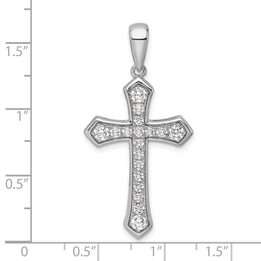 14K Weißgold True Origin 3/4 Karat Im Labor Gezüchtet Diamant Vs D E F Kreuz Anhänger