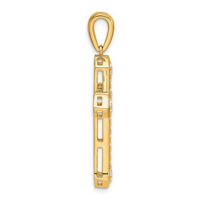 14K Gelbgold True Origin 3/4 Karat Im Labor Gezüchtet Diamant Vs D E F Kreuz Anhänger