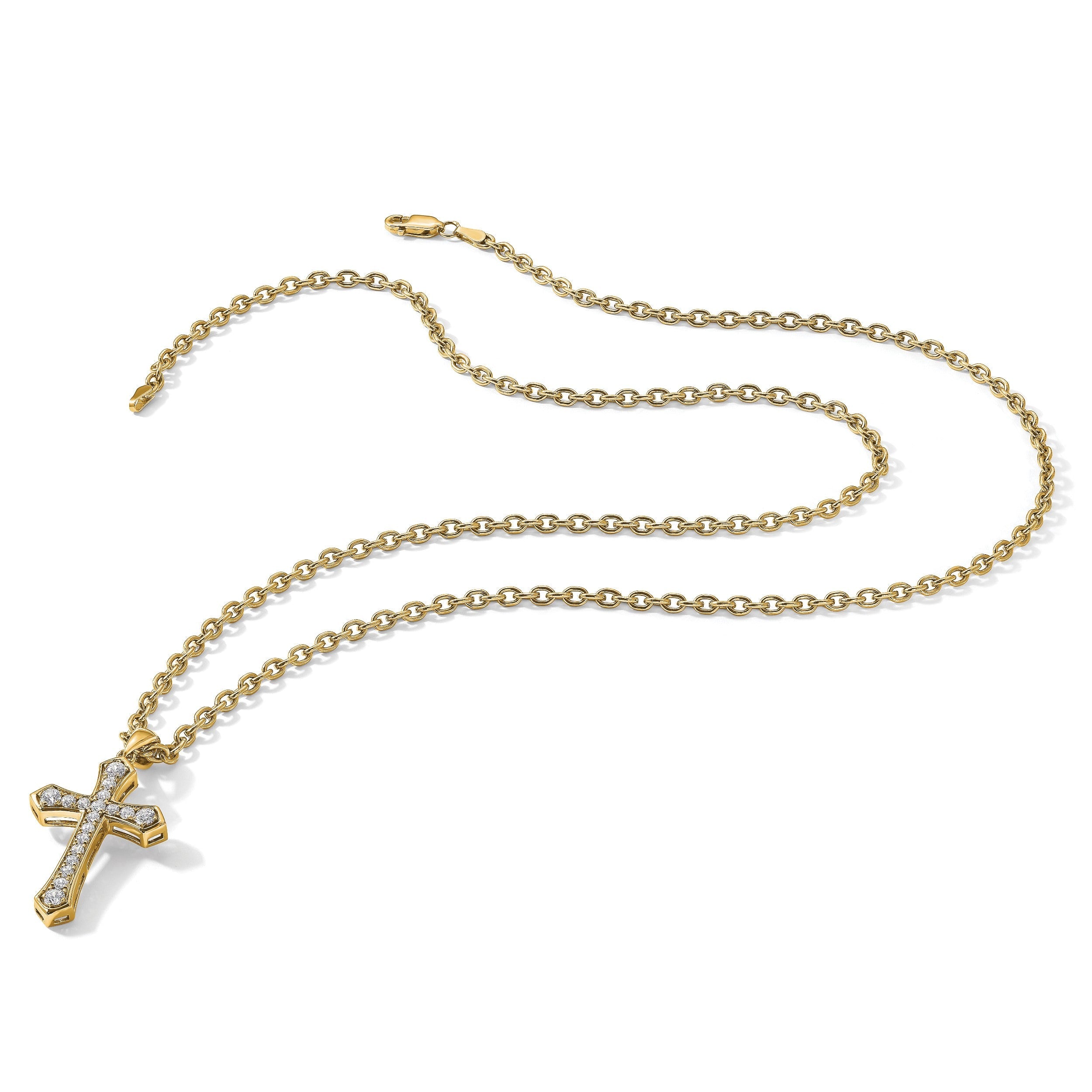 14K Gelbgold True Origin 3/4 Karat Im Labor Gezüchtet Diamant Vs D E F Kreuz Anhänger