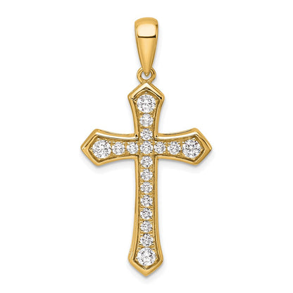 14K Gelbgold True Origin 3/4 Karat Im Labor Gezüchtet Diamant Vs D E F Kreuz Anhänger