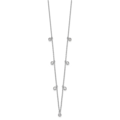 14K Weißgold True Origin 5/8 Karat Im Labor Gezüchtet Diamant Vs Def Nine Station 18 Zoll Halskette
