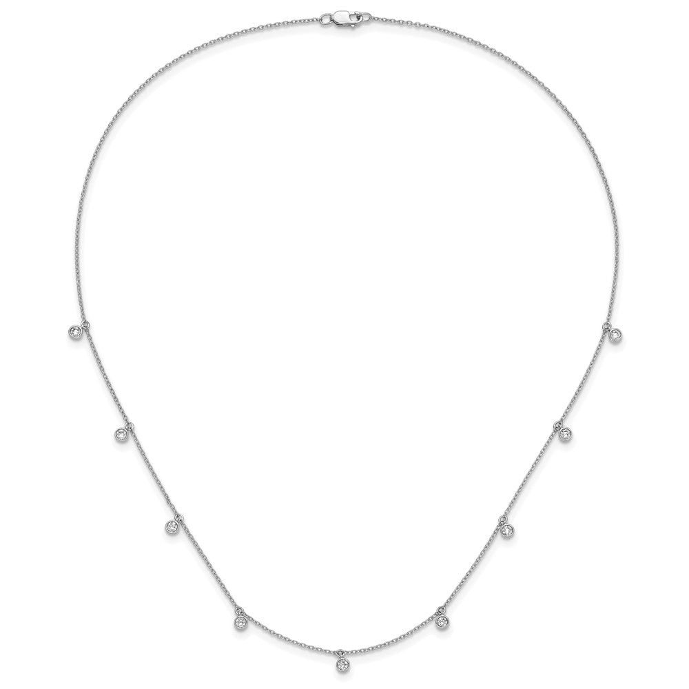 14K Weißgold True Origin 5/8 Karat Im Labor Gezüchtet Diamant Vs Def Nine Station 18 Zoll Halskette
