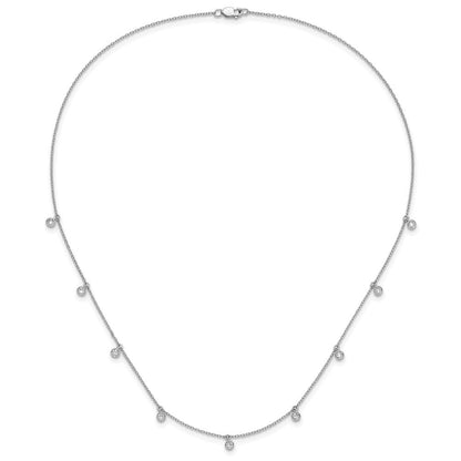 14K Weißgold True Origin 5/8 Karat Im Labor Gezüchtet Diamant Vs Def Nine Station 18 Zoll Halskette