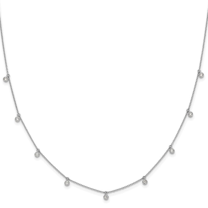 14K Weißgold True Origin 5/8 Karat Im Labor Gezüchtet Diamant Vs Def Nine Station 18 Zoll Halskette
