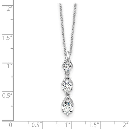 14K Weißgold True Origin 1 Karat Im Labor Gezüchtet Diamant Vs Def 18 Zoll Dreistein Anhänger Halskette