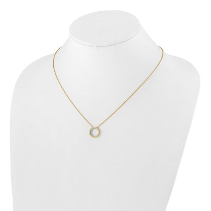 14K Gelbgold True Origin 1/4 Karat Im Labor Gezüchtet Diamant Vs Def 18 Zoll Memoire Anhänger Halskette