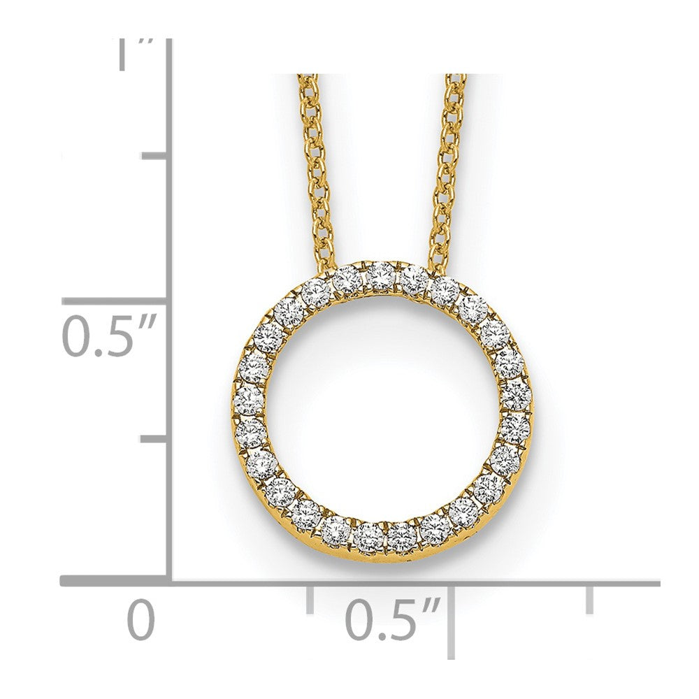14K Gelbgold True Origin 1/4 Karat Im Labor Gezüchtet Diamant Vs Def 18 Zoll Memoire Anhänger Halskette