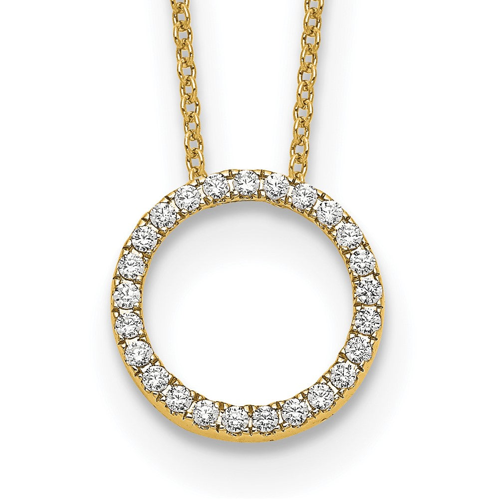 14K Gelbgold True Origin 1/4 Karat Im Labor Gezüchtet Diamant Vs Def 18 Zoll Memoire Anhänger Halskette