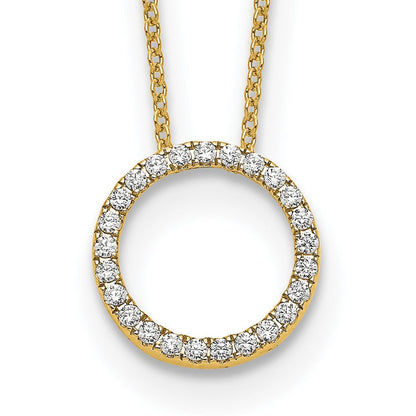 14K Gelbgold True Origin 1/4 Karat Im Labor Gezüchtet Diamant Vs Def 18 Zoll Memoire Anhänger Halskette